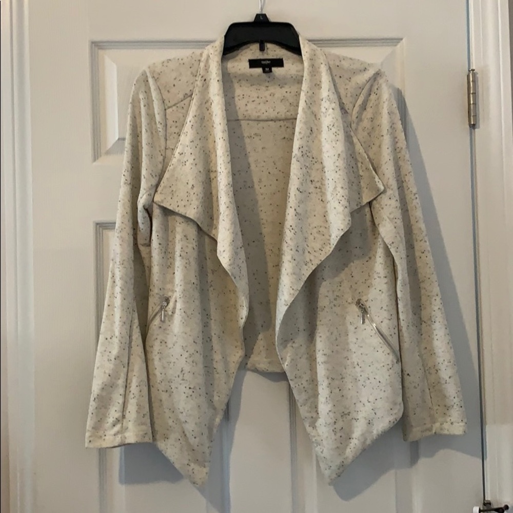 Sweater material Moto jacket